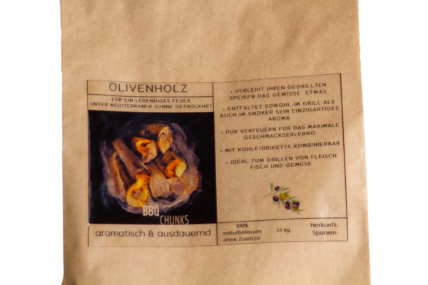 Smoker-Räucherholz Chunks aus Olivenholz – Bild 2